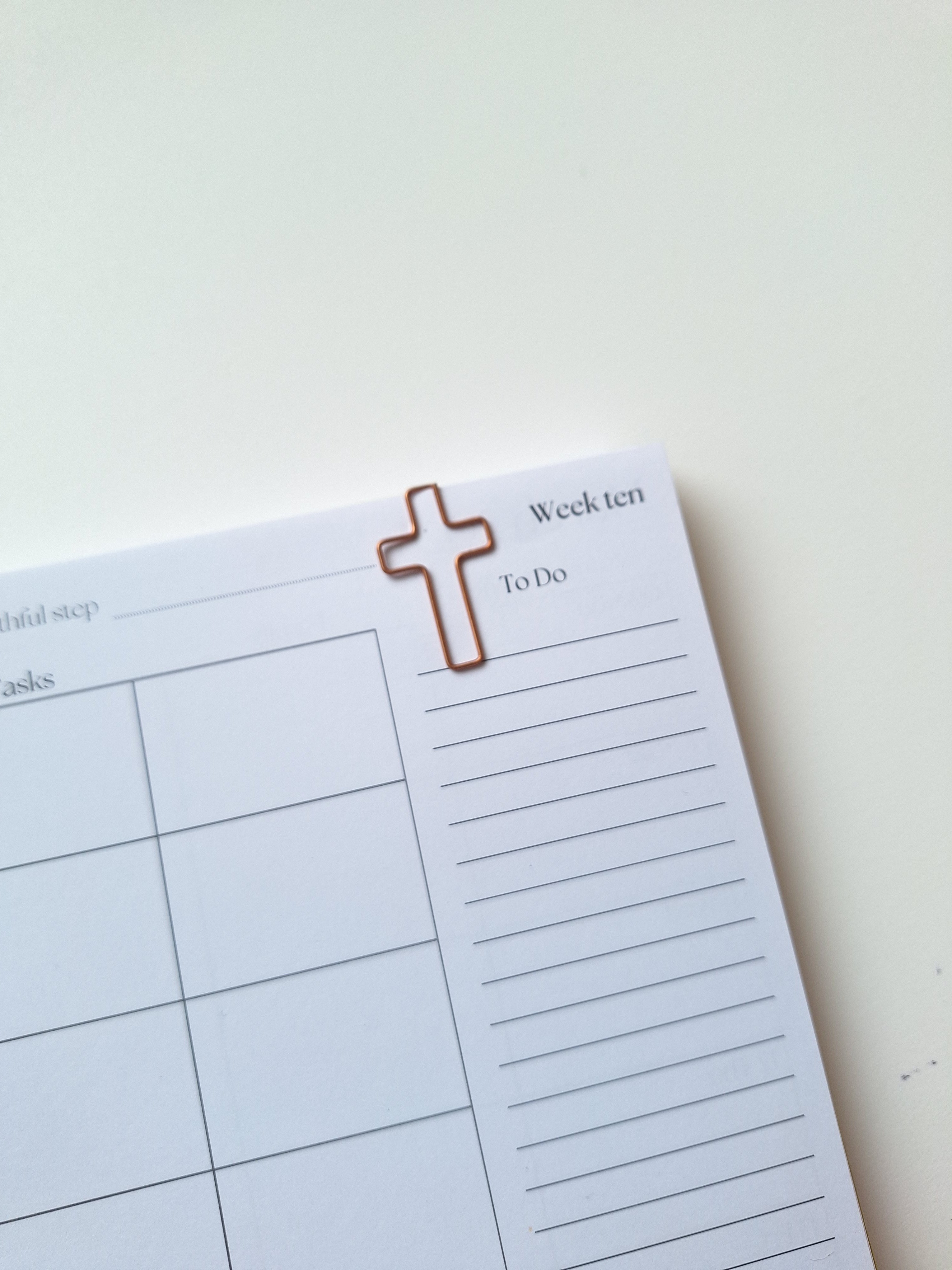 Cross paperclip set - Rose Gold
