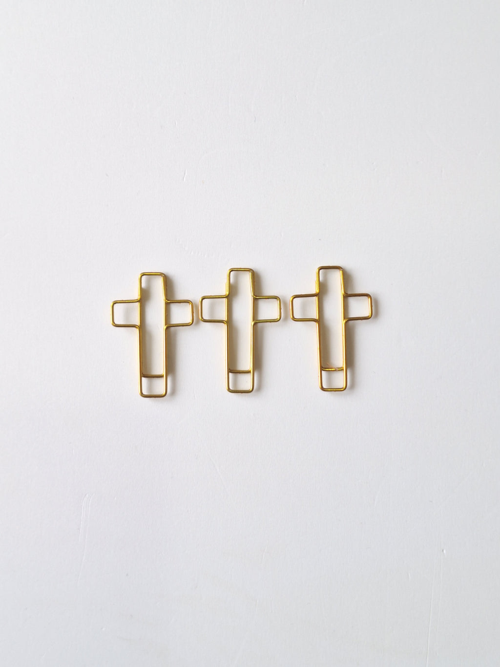 Cross paperclip set -Gold