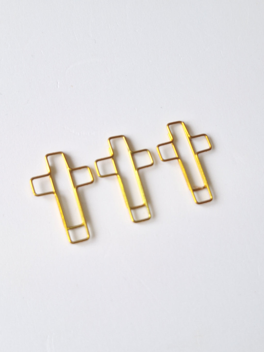 Cross paperclip set -Gold