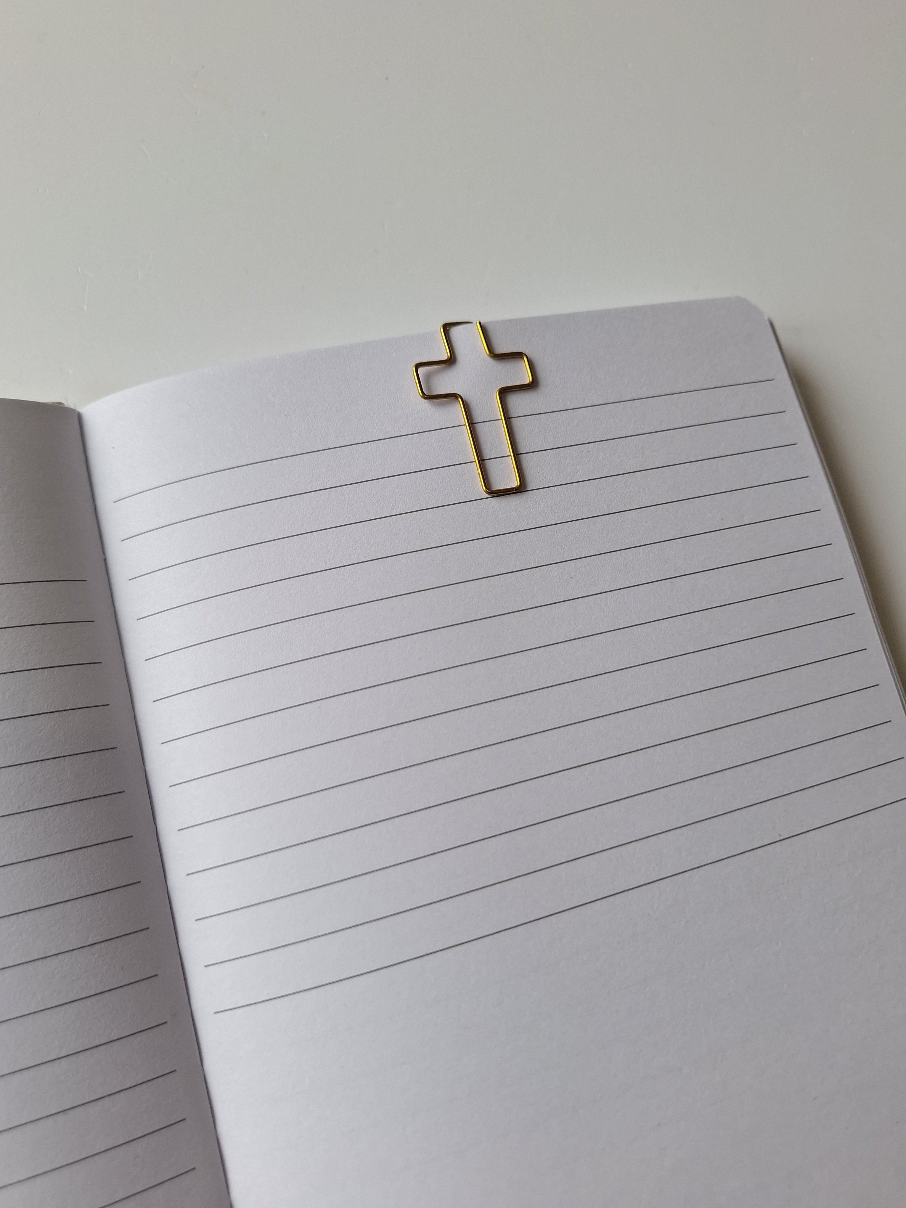 Cross paperclip set -Gold