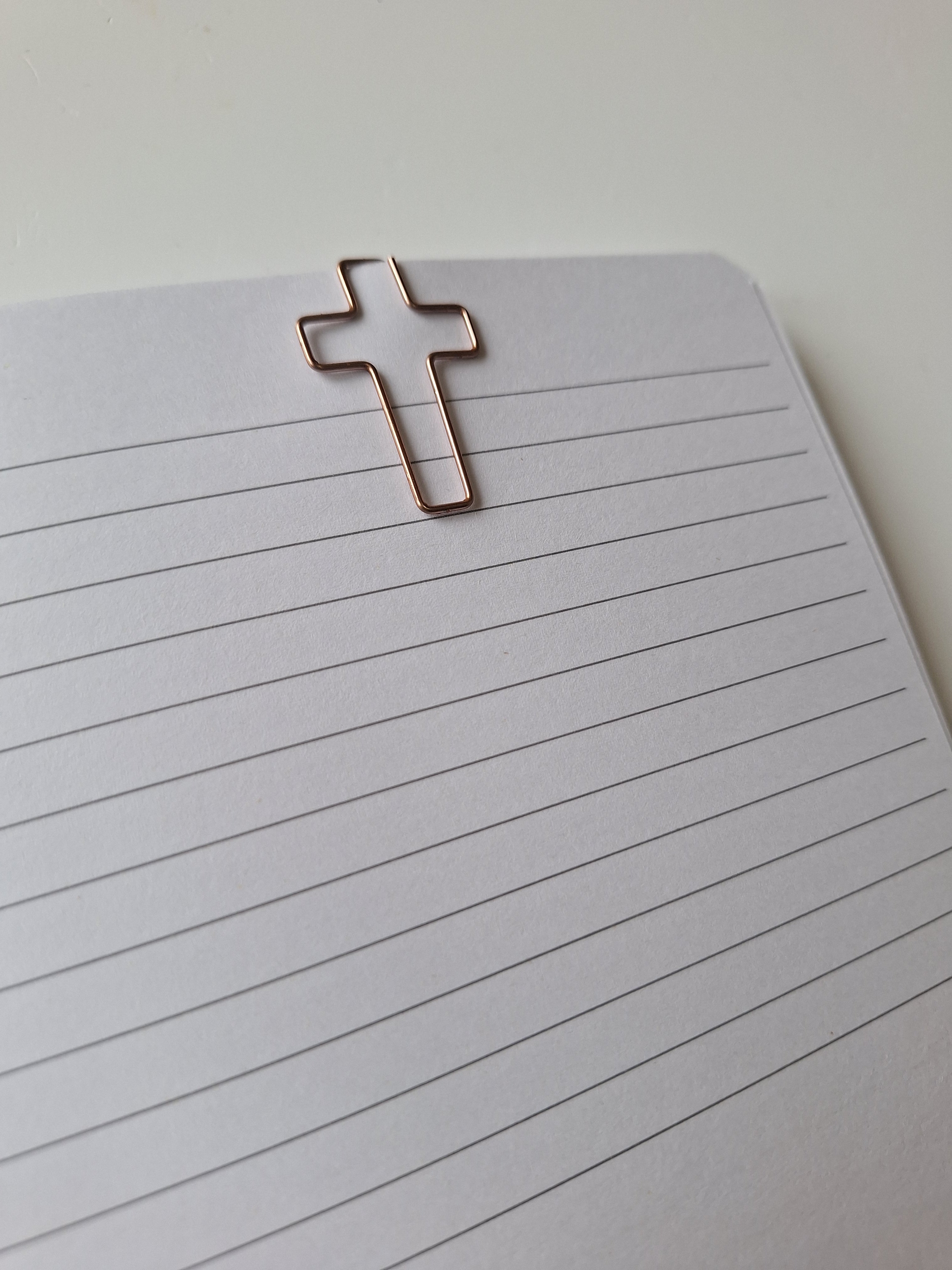 Cross paperclip set - Rose Gold