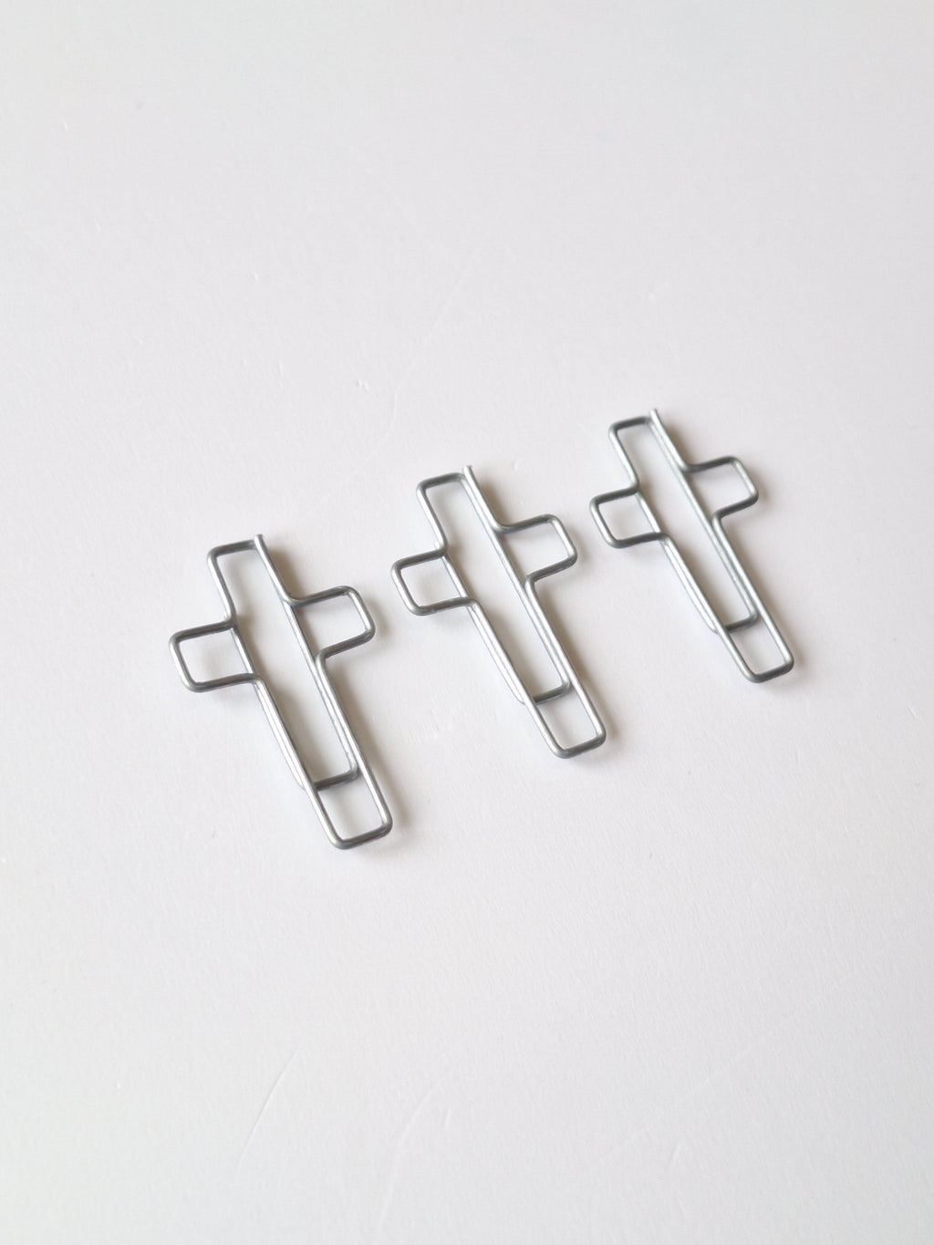 Cross paperclip set - Silver
