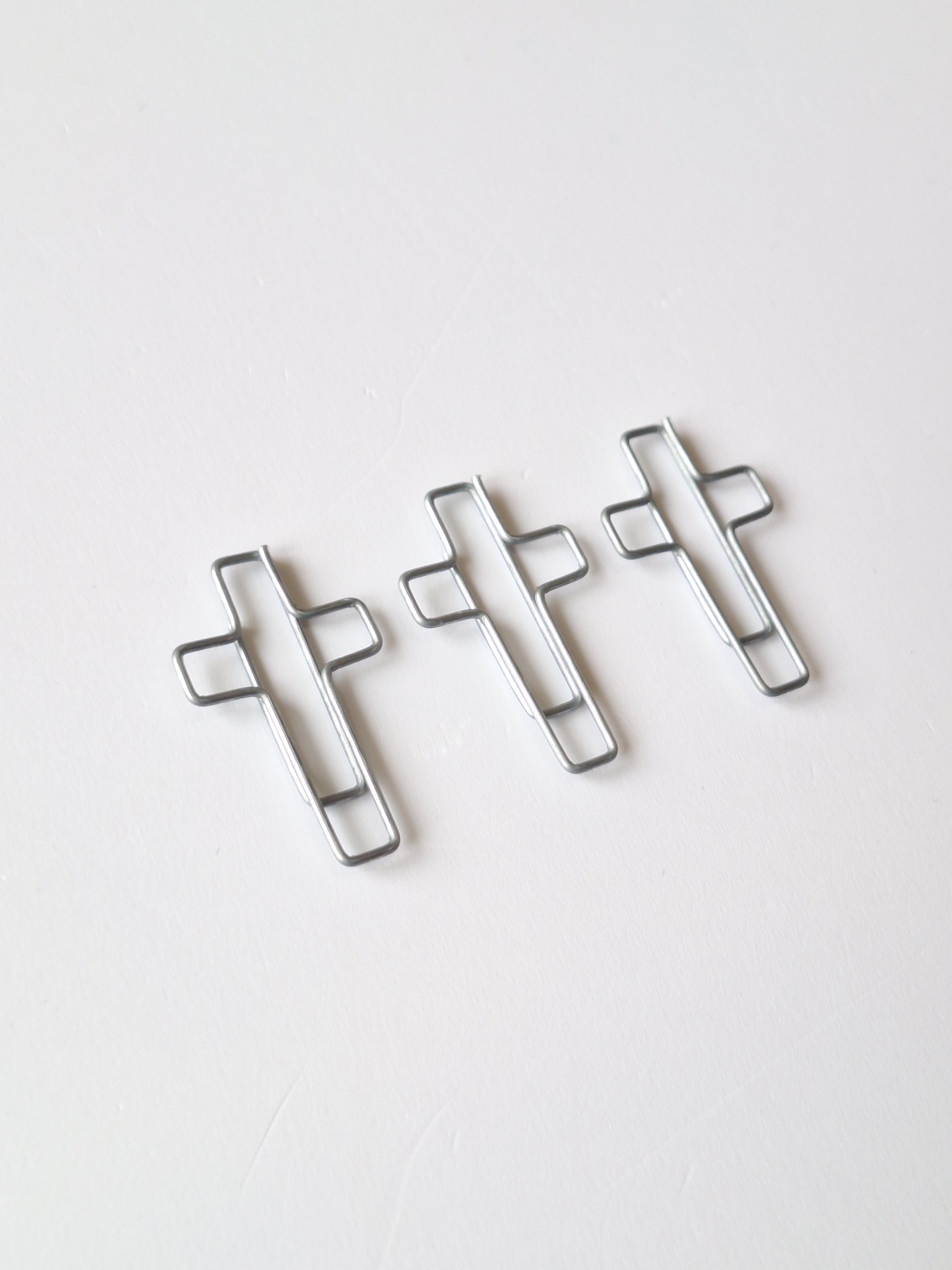 Cross paperclip set - Silver