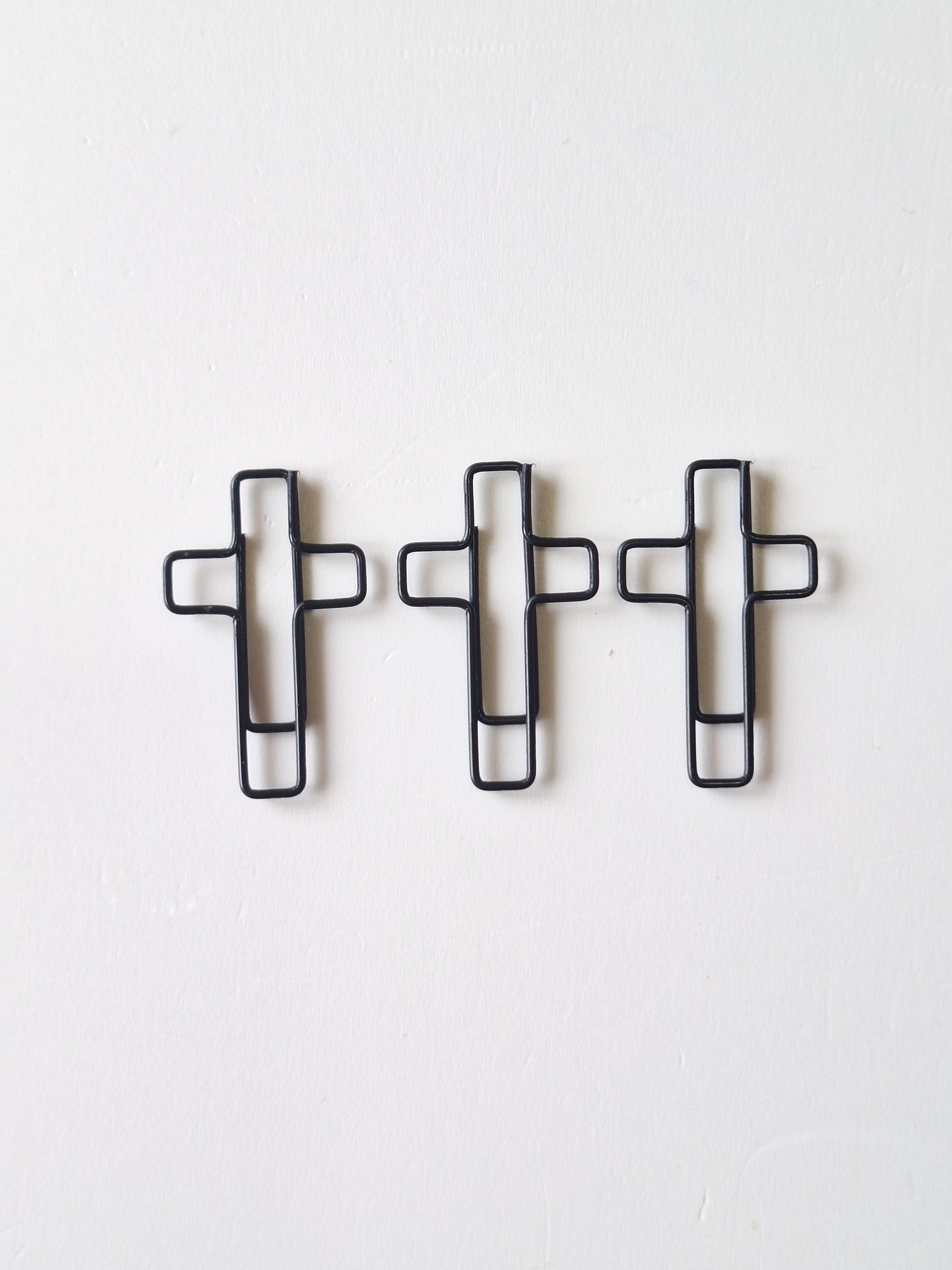 Cross paperclip set - Black