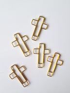 Cross paperclip set -Gold