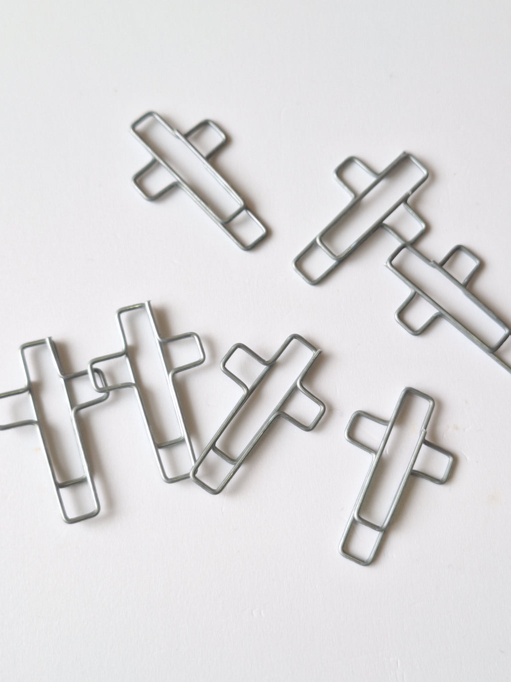 Cross paperclip set - Silver