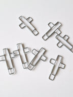 Cross paperclip set - Silver