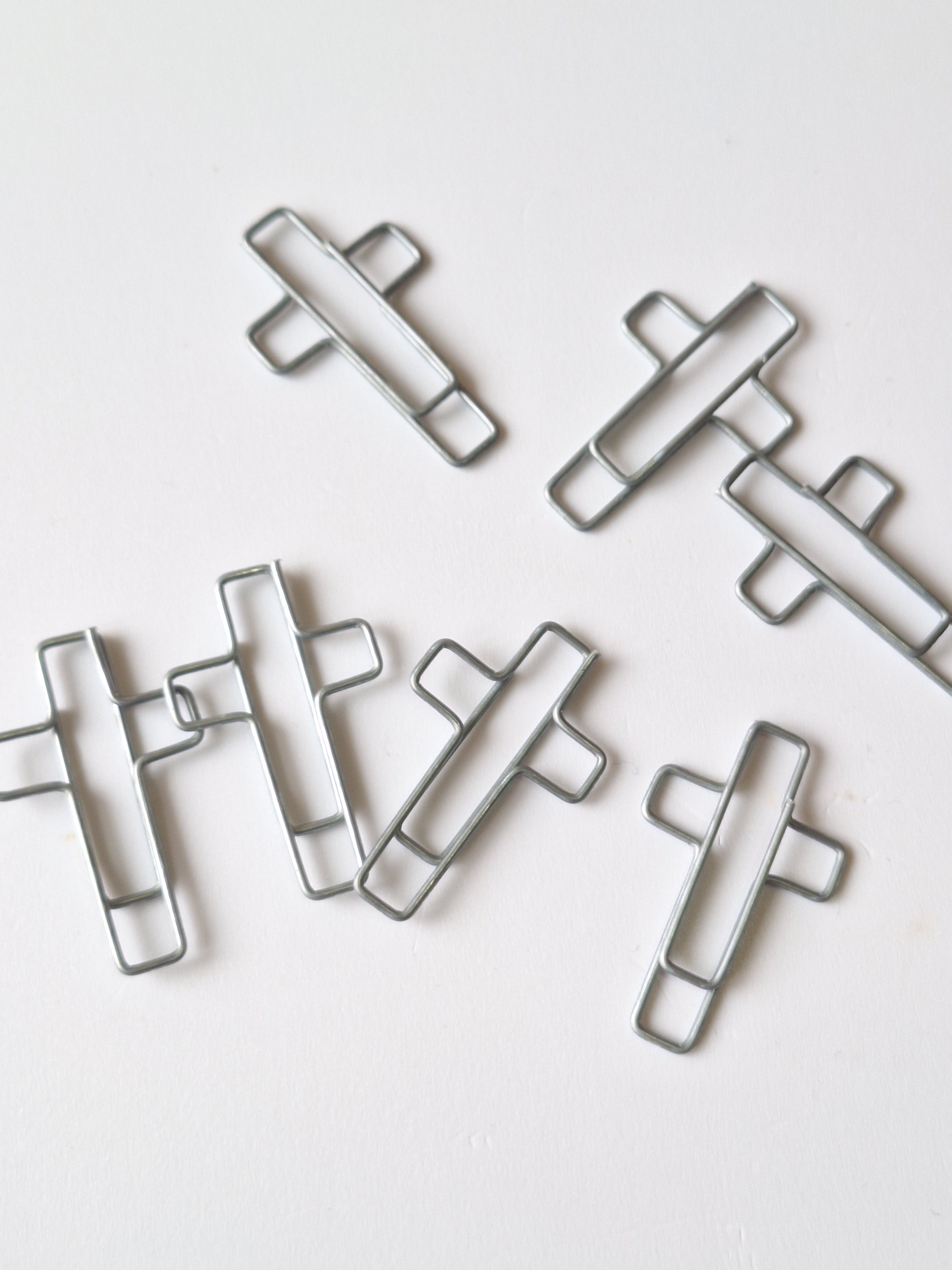 Cross paperclip set - Silver